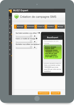 marketing mobile depuis une tablette