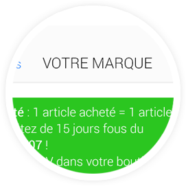 réception de SMS publicitaire